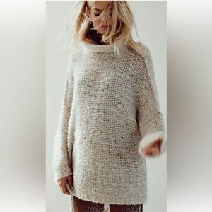 FP Movement by Free People Cream Oversized Funnel NeoSweater | Size S